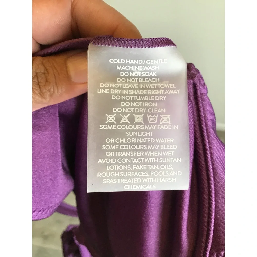 Kulani Kinis Women's Sugar Plum Underwire Triangle D Cup Bikini Top Size XXL NWT